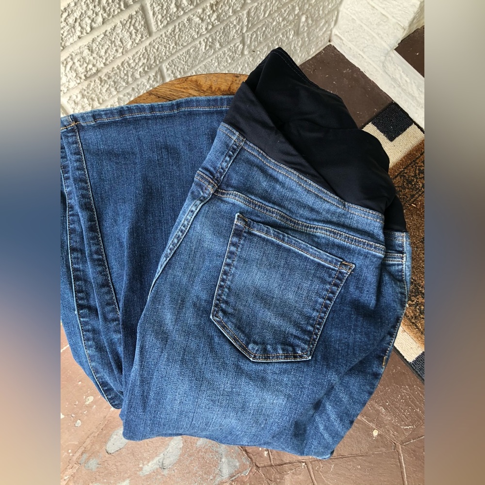 Isabel Maternity Jeans Bootcut with Crossback Belly Band